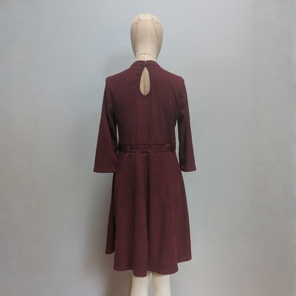 ModCloth Burgundy Confetti Long Sleeve Dress - Large - Picture 3 of 9